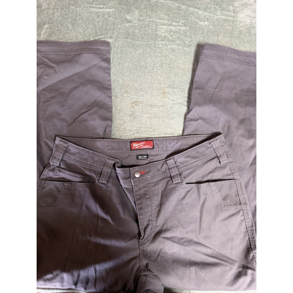 Milwaukee Men's Work Pants, 7-Pocket, Reinforced Kick Plate, Triple Stitch 36x30